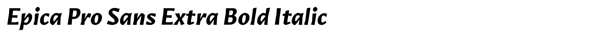 Epica Pro Sans Extra Bold Italic image